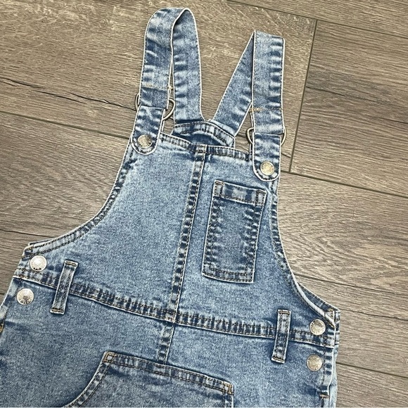 7 for all Mankind Toddler Girls Overall Dress Size 4T Blue Denim Jean Bib. - Picture 3 of 6
